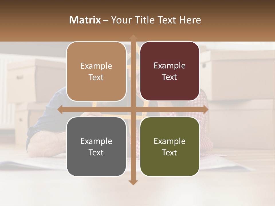 A Man And Woman Laying On The Floor Holding A Yellow Frame PowerPoint Template