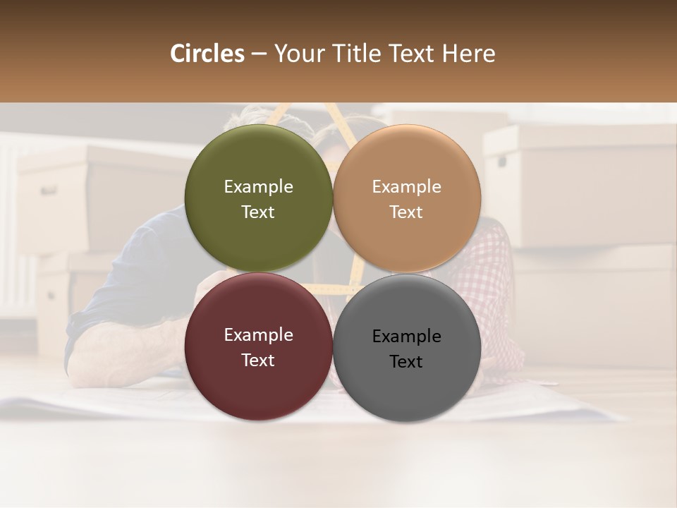 A Man And Woman Laying On The Floor Holding A Yellow Frame PowerPoint Template