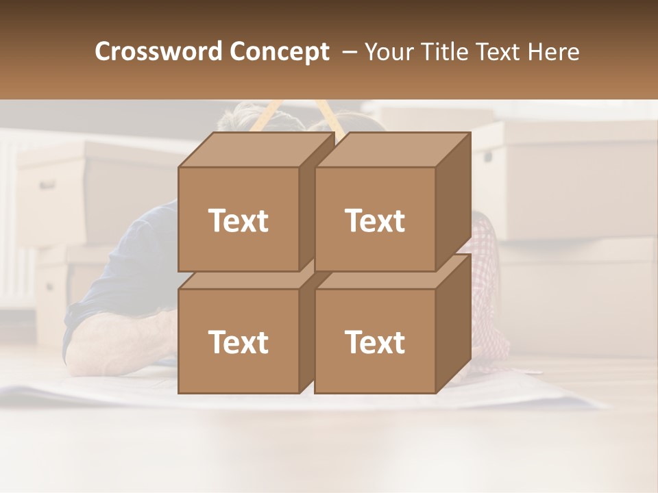 A Man And Woman Laying On The Floor Holding A Yellow Frame PowerPoint Template