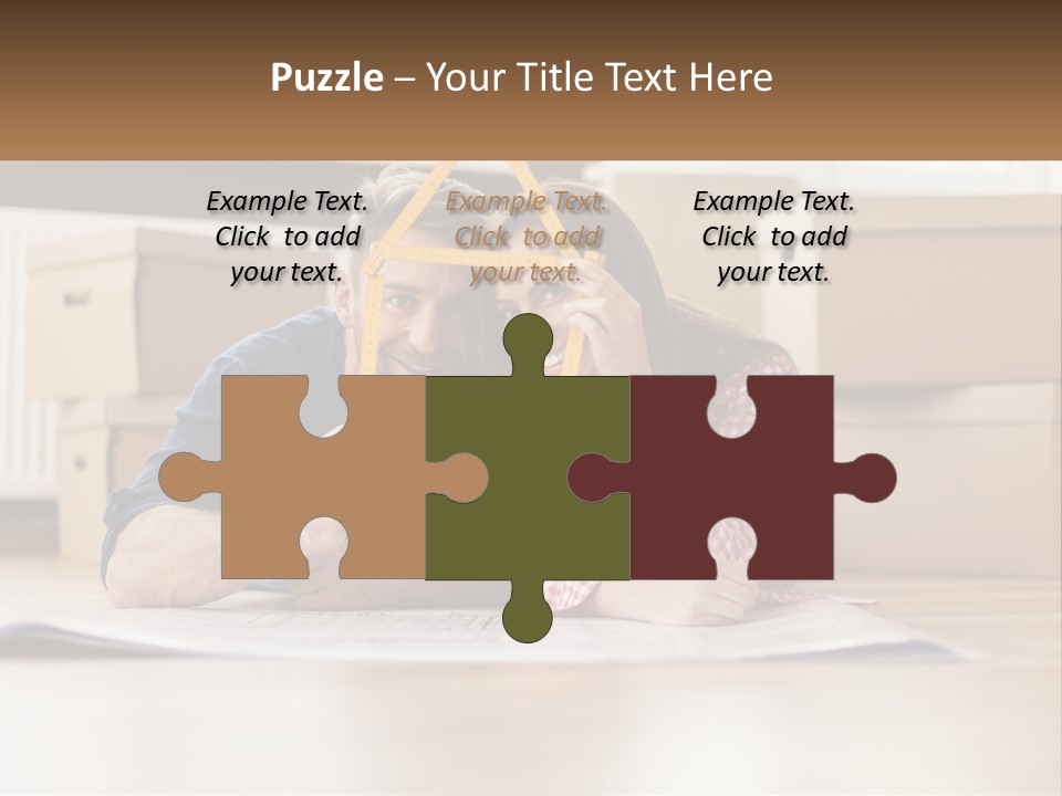 A Man And Woman Laying On The Floor Holding A Yellow Frame PowerPoint Template