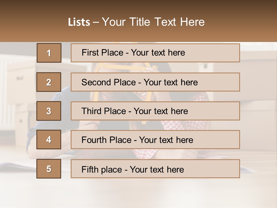 A Man And Woman Laying On The Floor Holding A Yellow Frame PowerPoint Template