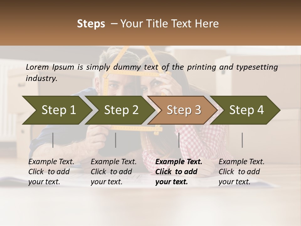 A Man And Woman Laying On The Floor Holding A Yellow Frame PowerPoint Template