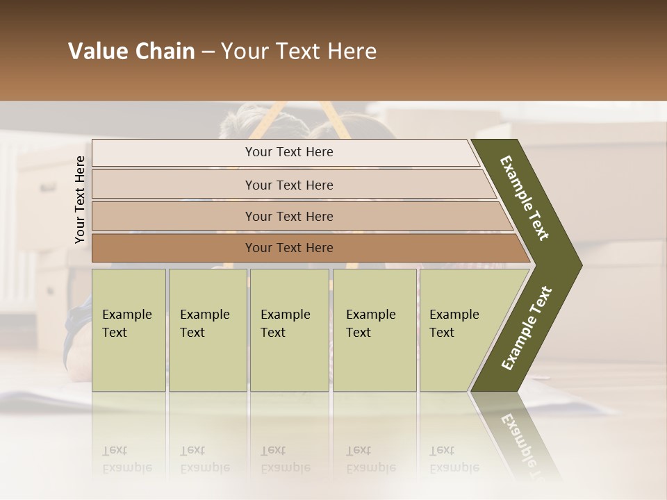 A Man And Woman Laying On The Floor Holding A Yellow Frame PowerPoint Template