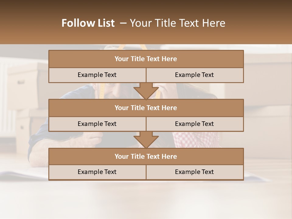A Man And Woman Laying On The Floor Holding A Yellow Frame PowerPoint Template
