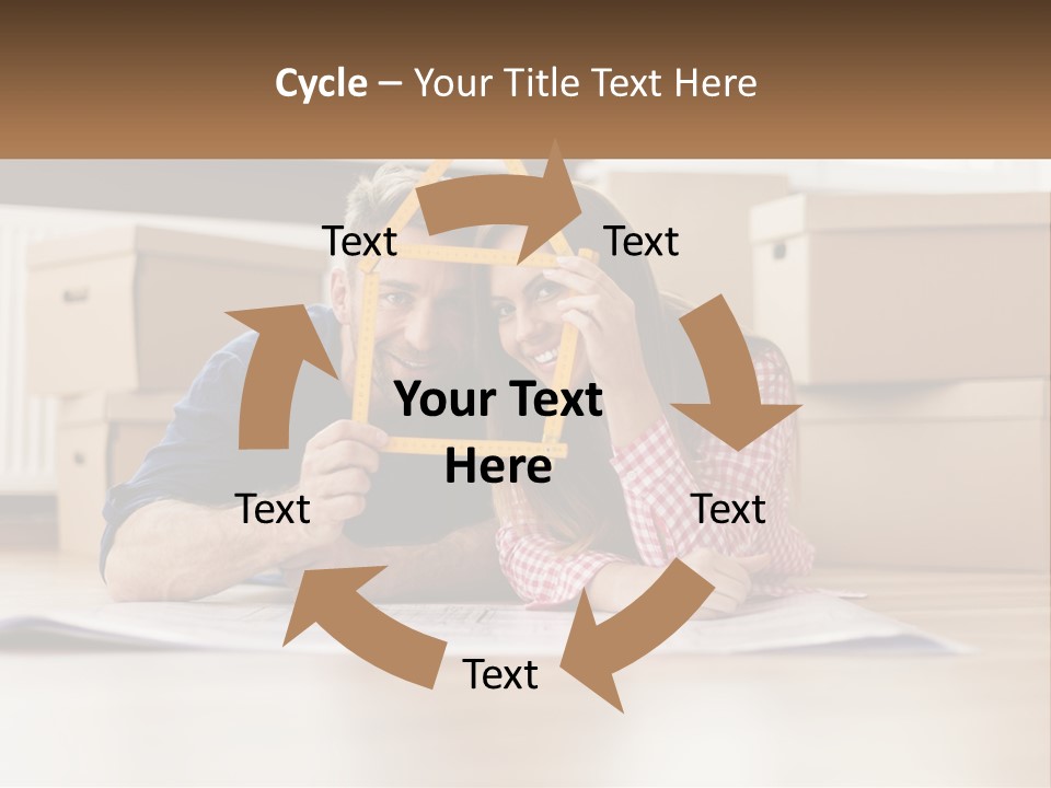 A Man And Woman Laying On The Floor Holding A Yellow Frame PowerPoint Template