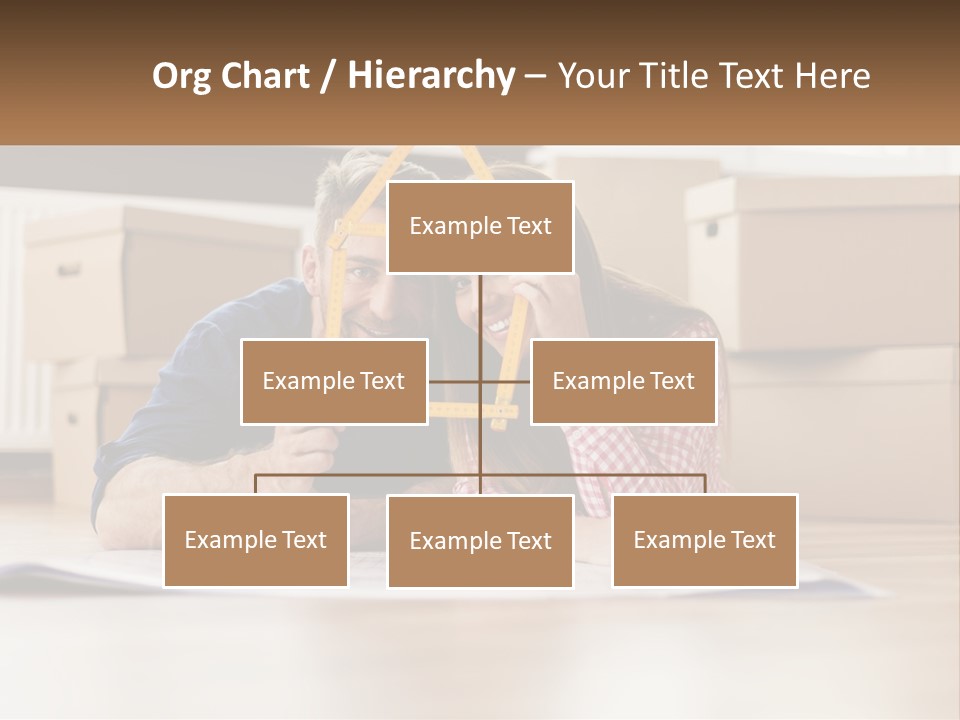 A Man And Woman Laying On The Floor Holding A Yellow Frame PowerPoint Template