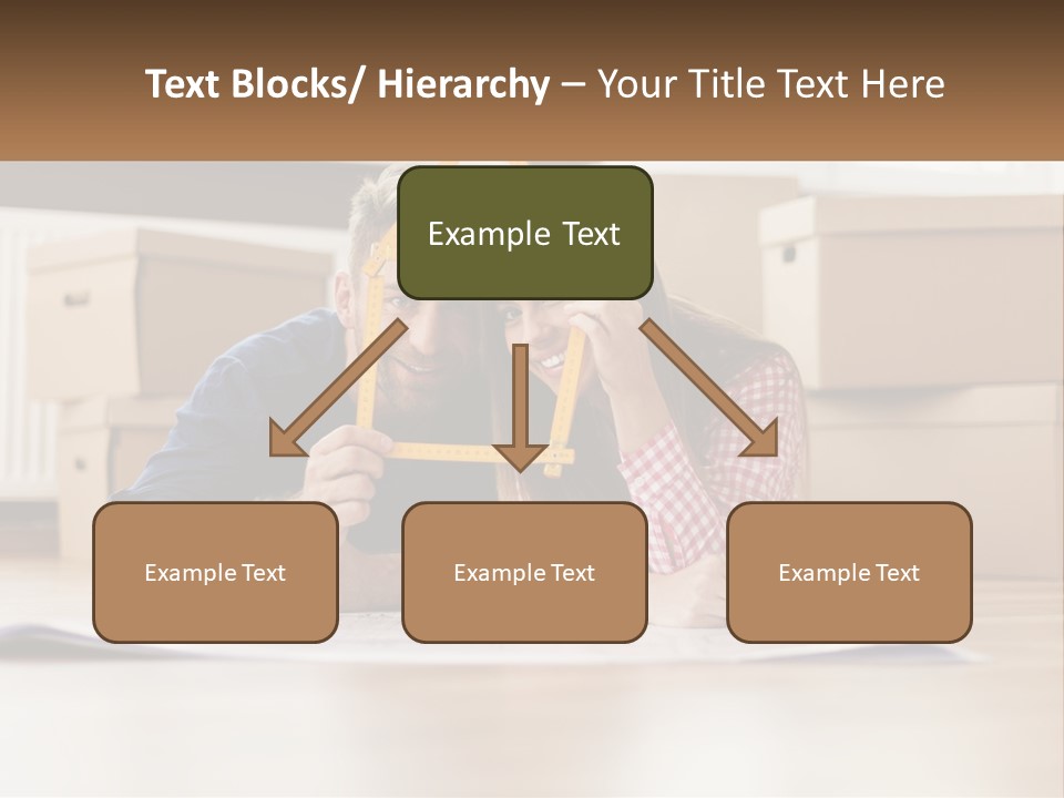 A Man And Woman Laying On The Floor Holding A Yellow Frame PowerPoint Template