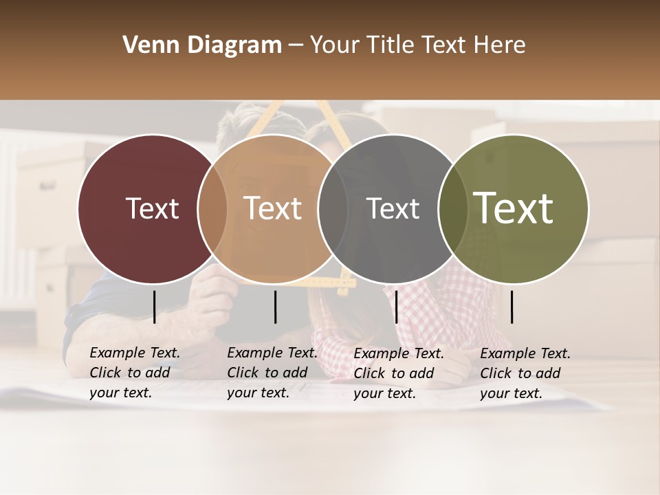 A Man And Woman Laying On The Floor Holding A Yellow Frame PowerPoint Template