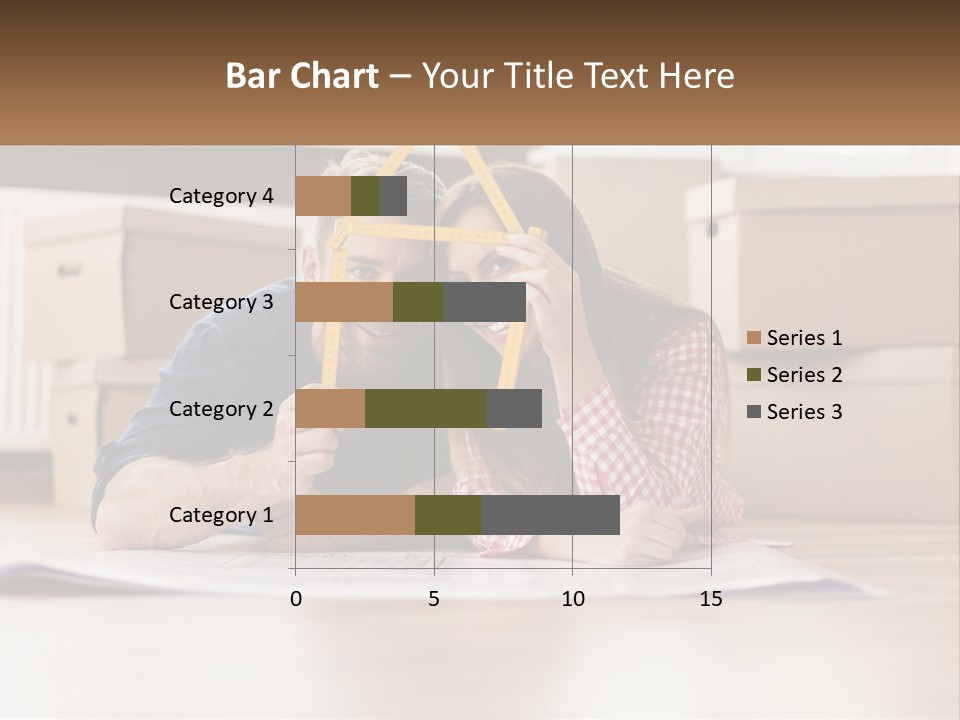 A Man And Woman Laying On The Floor Holding A Yellow Frame PowerPoint Template