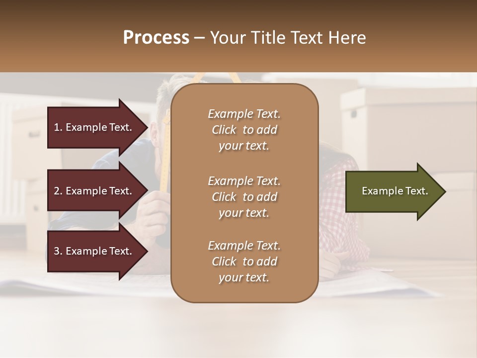 A Man And Woman Laying On The Floor Holding A Yellow Frame PowerPoint Template