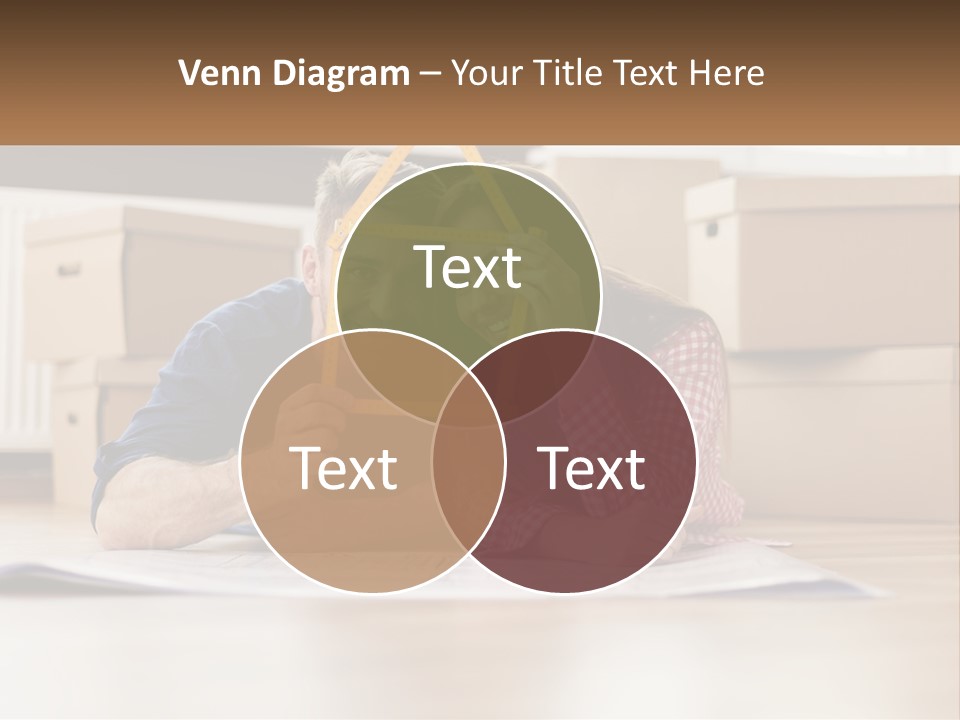 A Man And Woman Laying On The Floor Holding A Yellow Frame PowerPoint Template