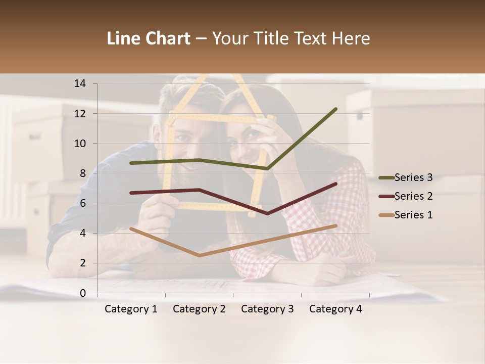 A Man And Woman Laying On The Floor Holding A Yellow Frame PowerPoint Template