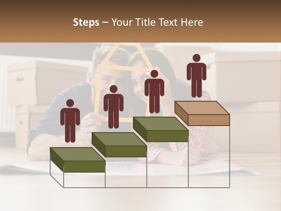 A Man And Woman Laying On The Floor Holding A Yellow Frame PowerPoint Template