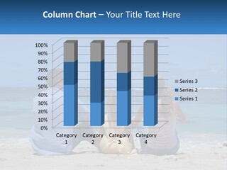 A Family Sitting On The Beach With The Ocean In The Background PowerPoint Template