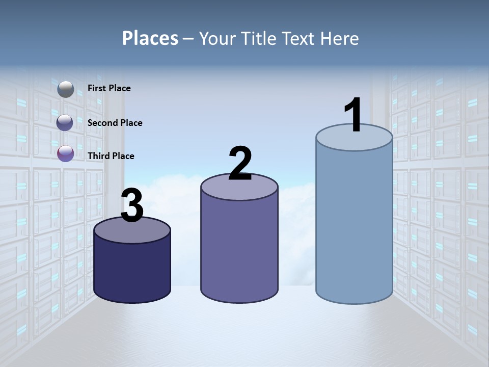 An Open Door Leading Into A Cloud Filled Sky PowerPoint Template