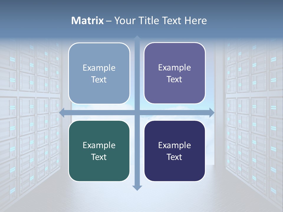 An Open Door Leading Into A Cloud Filled Sky PowerPoint Template