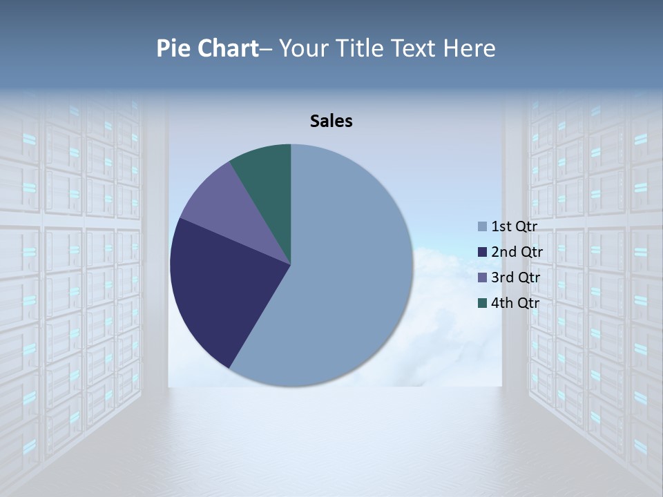 An Open Door Leading Into A Cloud Filled Sky PowerPoint Template