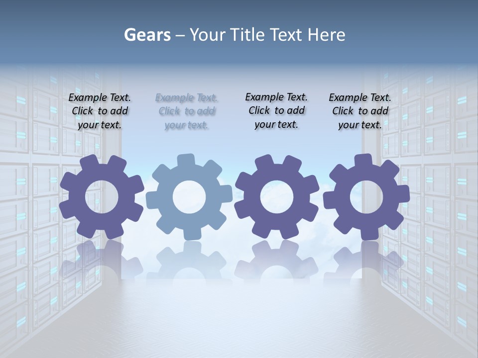 An Open Door Leading Into A Cloud Filled Sky PowerPoint Template