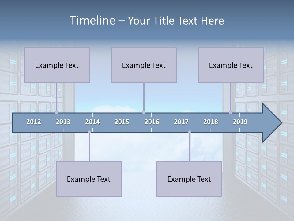 An Open Door Leading Into A Cloud Filled Sky PowerPoint Template