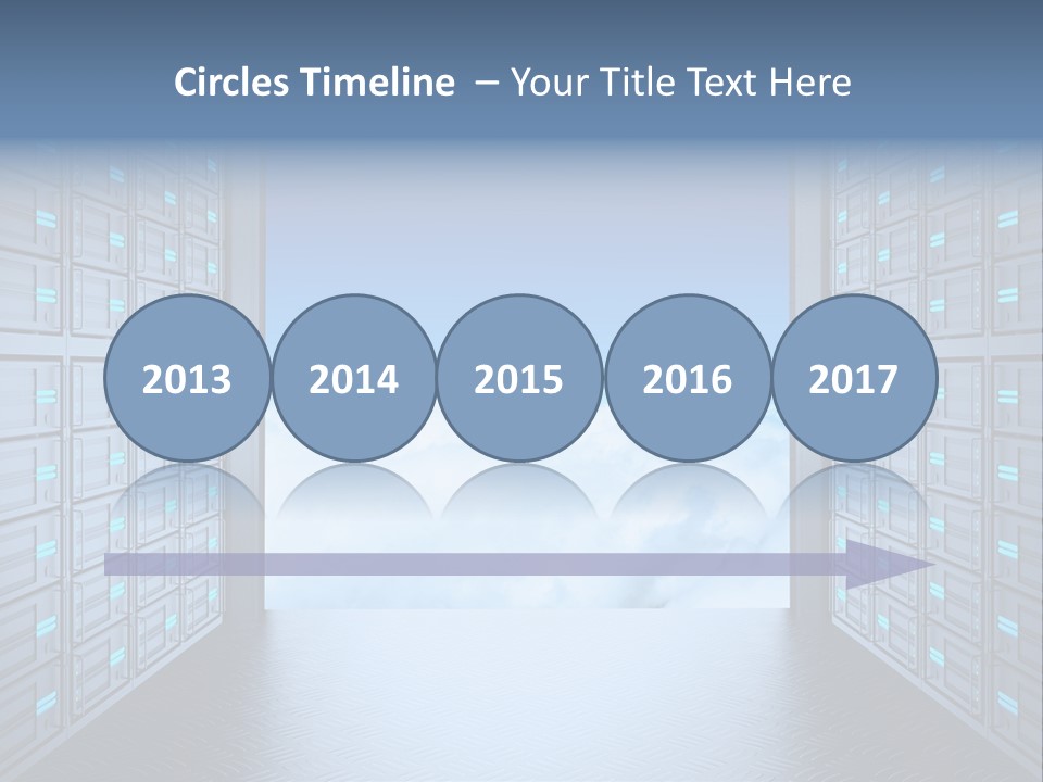 An Open Door Leading Into A Cloud Filled Sky PowerPoint Template