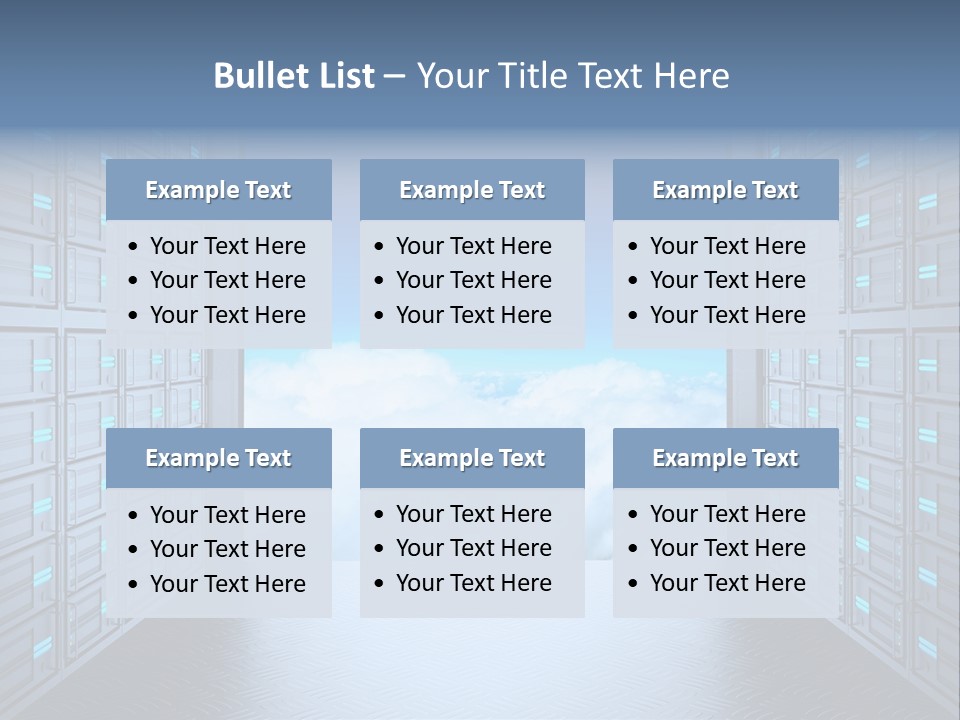 An Open Door Leading Into A Cloud Filled Sky PowerPoint Template