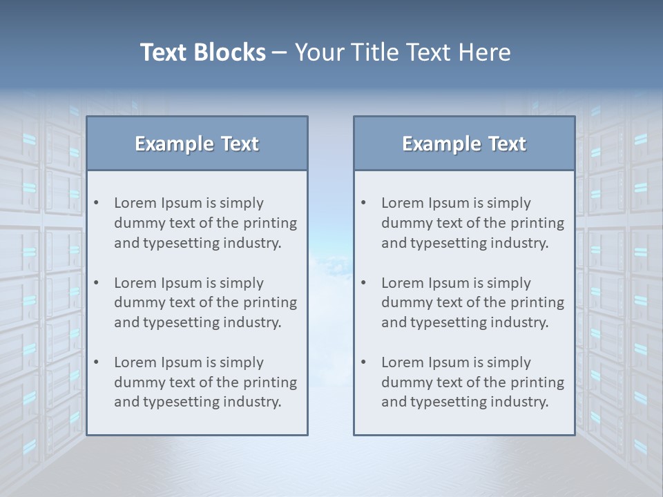 An Open Door Leading Into A Cloud Filled Sky PowerPoint Template