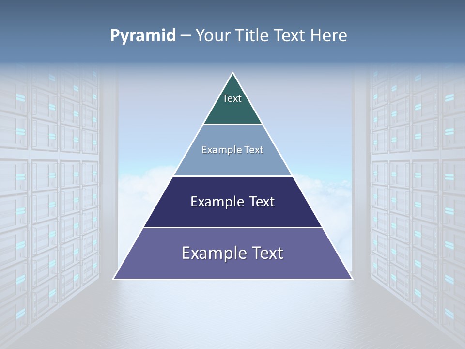 An Open Door Leading Into A Cloud Filled Sky PowerPoint Template