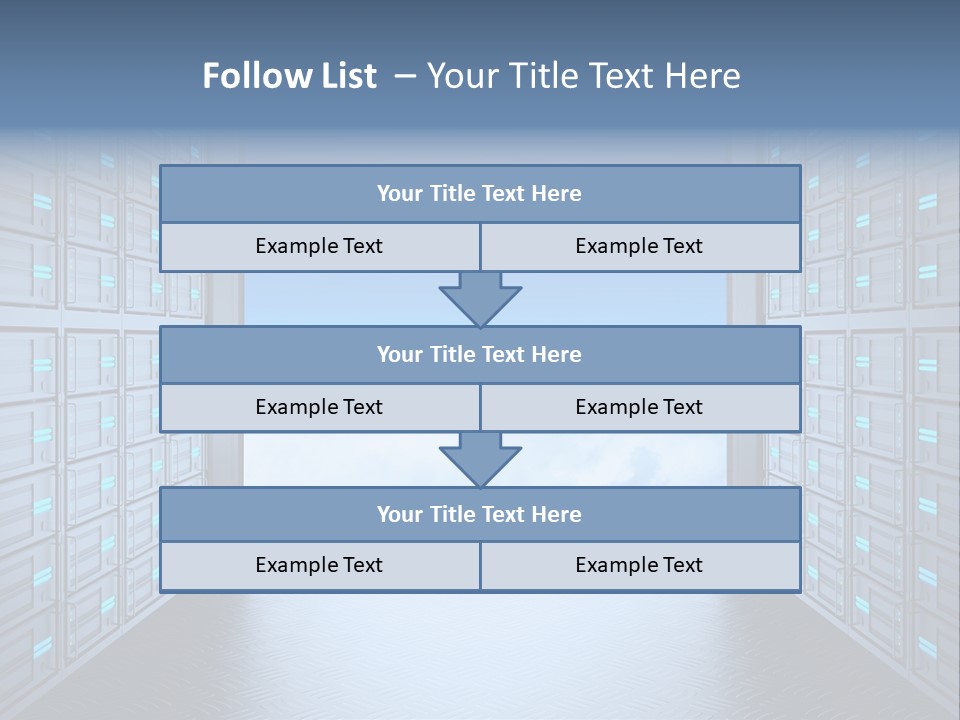 An Open Door Leading Into A Cloud Filled Sky PowerPoint Template