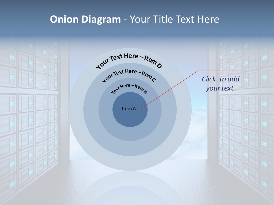 An Open Door Leading Into A Cloud Filled Sky PowerPoint Template