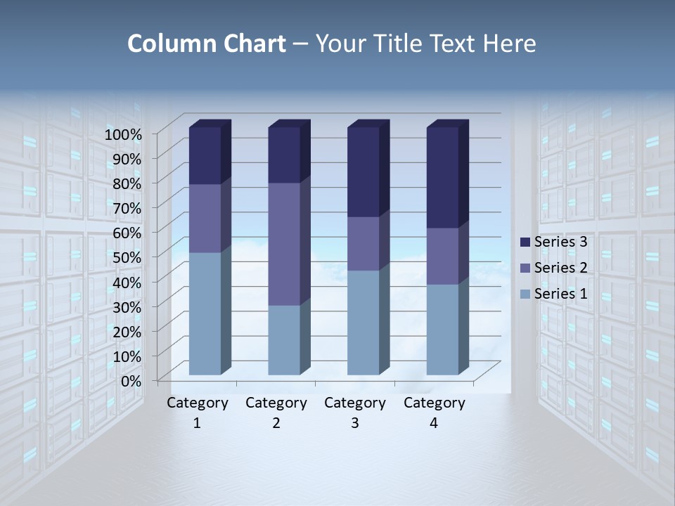 An Open Door Leading Into A Cloud Filled Sky PowerPoint Template