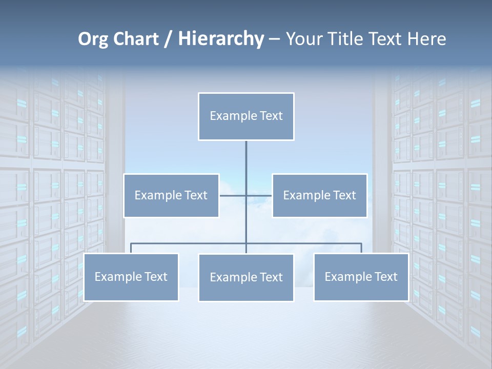 An Open Door Leading Into A Cloud Filled Sky PowerPoint Template