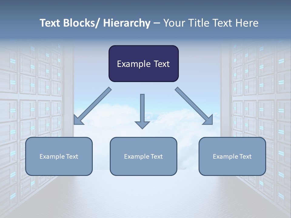 An Open Door Leading Into A Cloud Filled Sky PowerPoint Template
