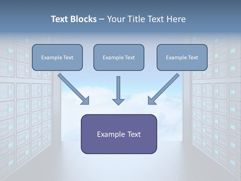 An Open Door Leading Into A Cloud Filled Sky PowerPoint Template