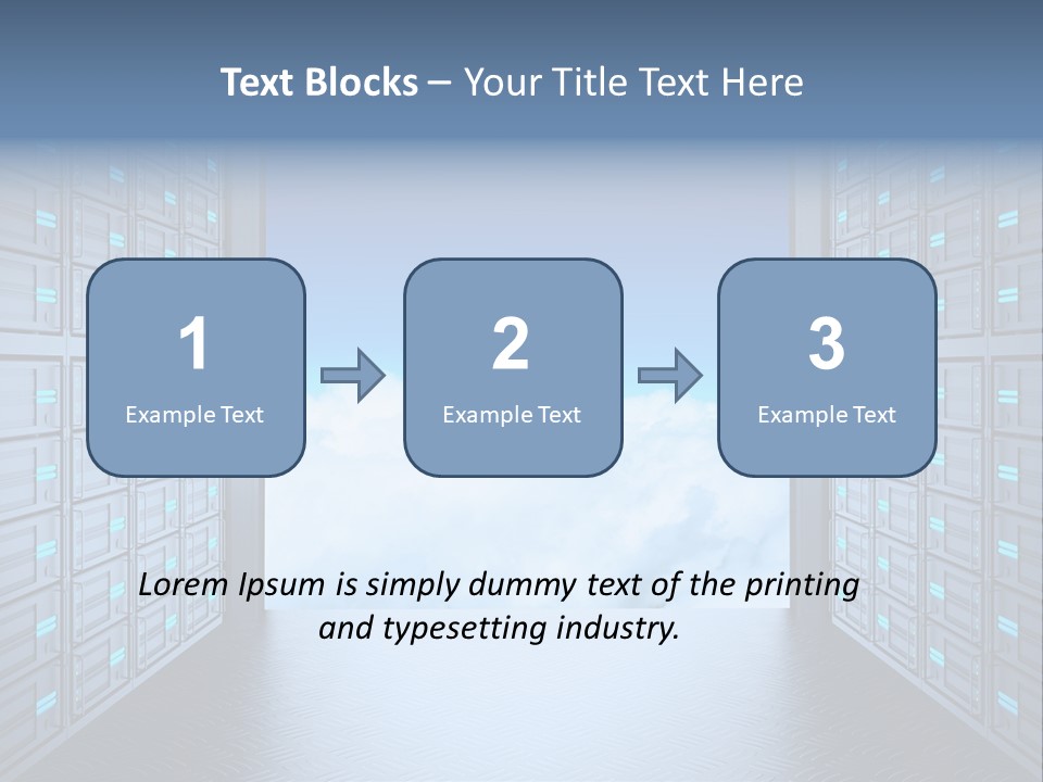 An Open Door Leading Into A Cloud Filled Sky PowerPoint Template
