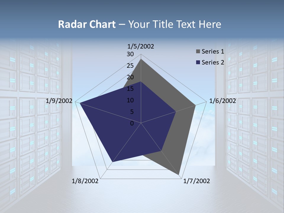 An Open Door Leading Into A Cloud Filled Sky PowerPoint Template