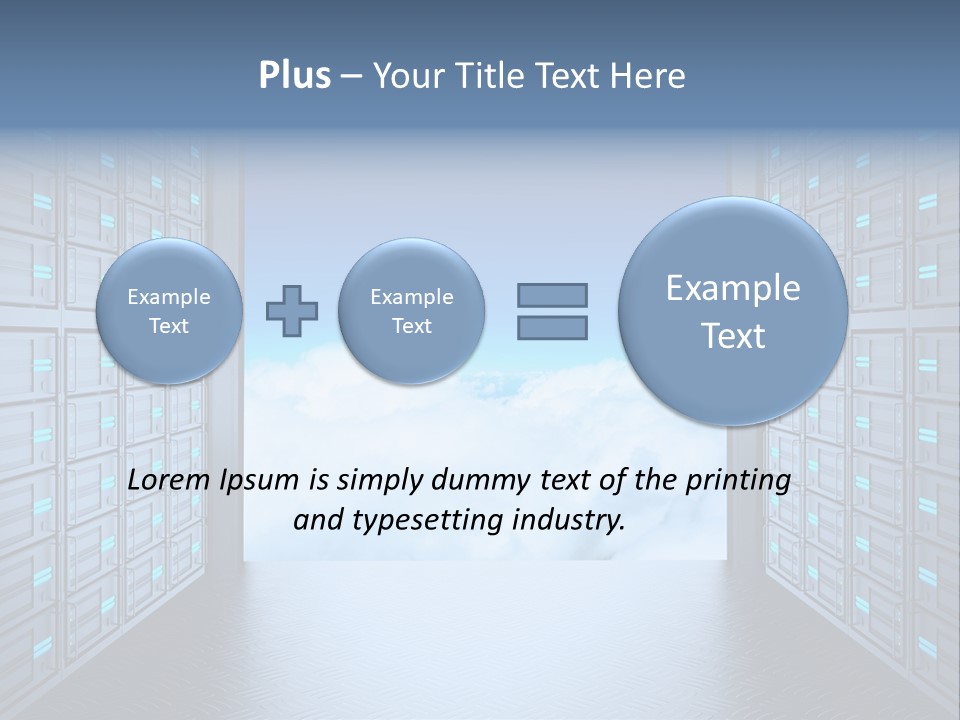 An Open Door Leading Into A Cloud Filled Sky PowerPoint Template
