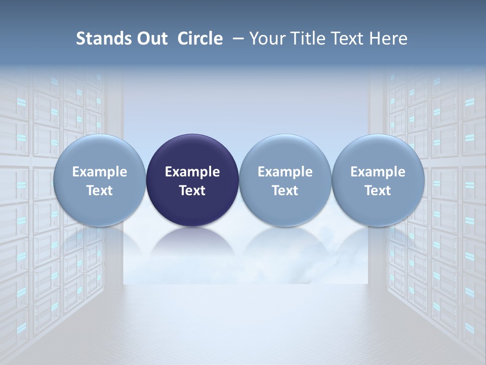 An Open Door Leading Into A Cloud Filled Sky PowerPoint Template