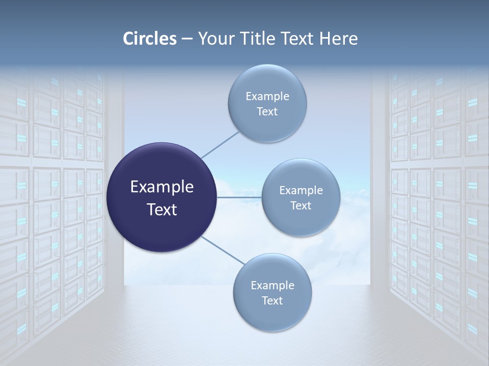 An Open Door Leading Into A Cloud Filled Sky PowerPoint Template