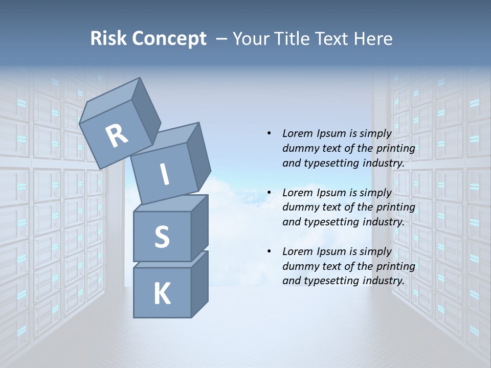 An Open Door Leading Into A Cloud Filled Sky PowerPoint Template