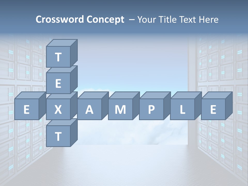 An Open Door Leading Into A Cloud Filled Sky PowerPoint Template
