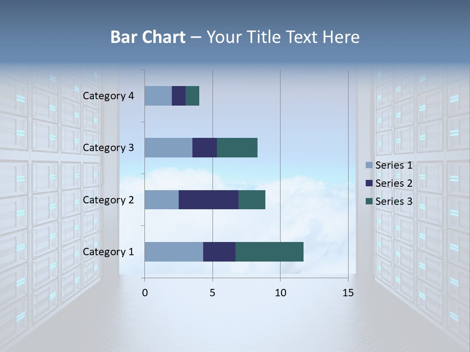 An Open Door Leading Into A Cloud Filled Sky PowerPoint Template