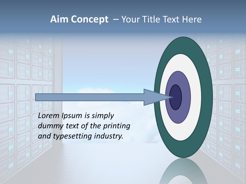 An Open Door Leading Into A Cloud Filled Sky PowerPoint Template