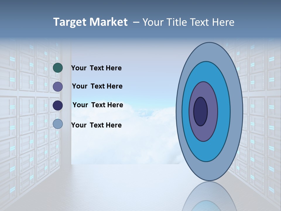 An Open Door Leading Into A Cloud Filled Sky PowerPoint Template