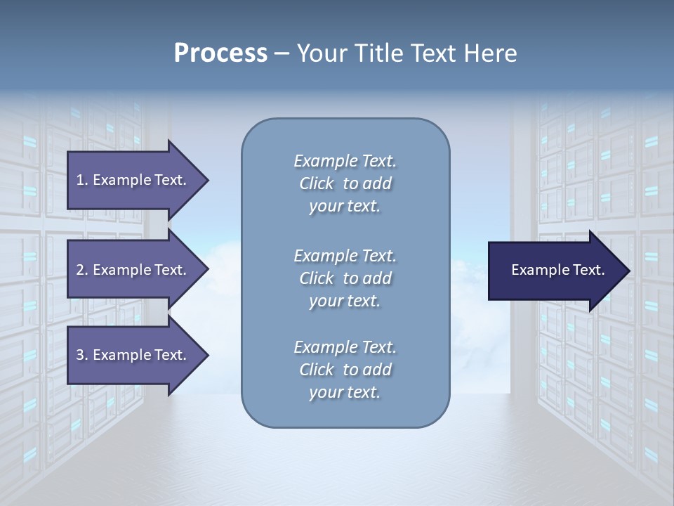 An Open Door Leading Into A Cloud Filled Sky PowerPoint Template