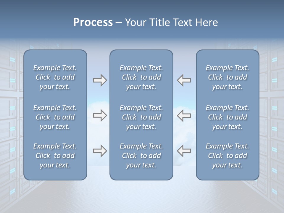An Open Door Leading Into A Cloud Filled Sky PowerPoint Template