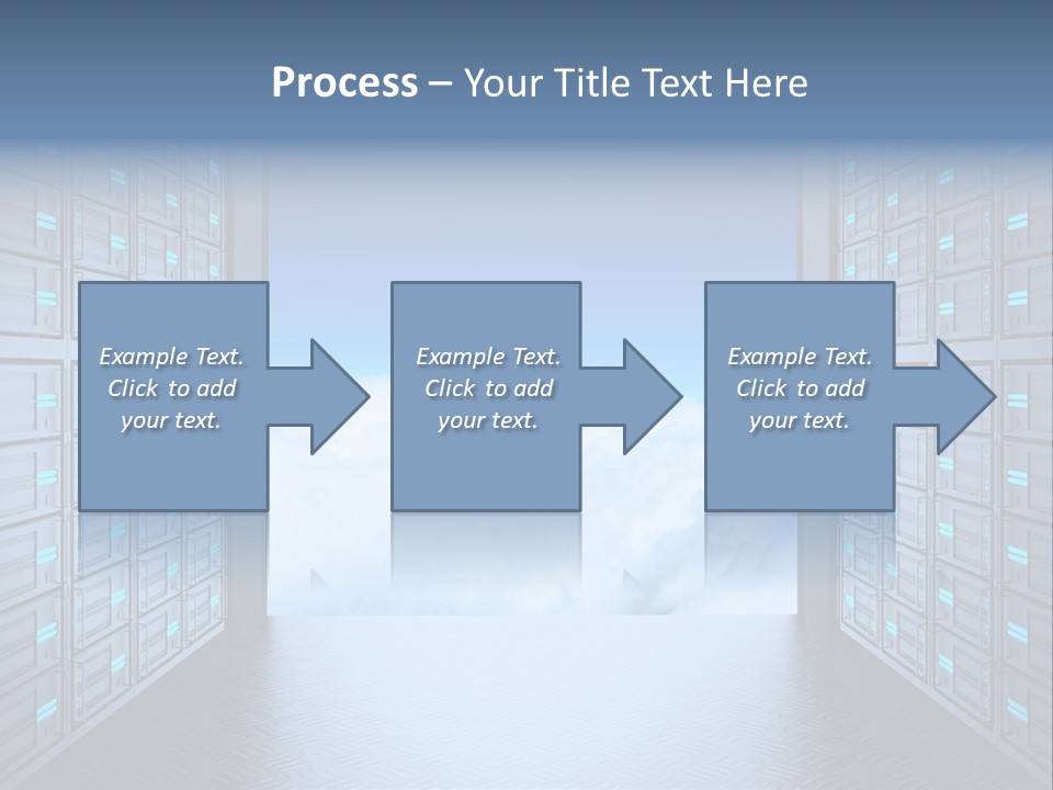 An Open Door Leading Into A Cloud Filled Sky PowerPoint Template