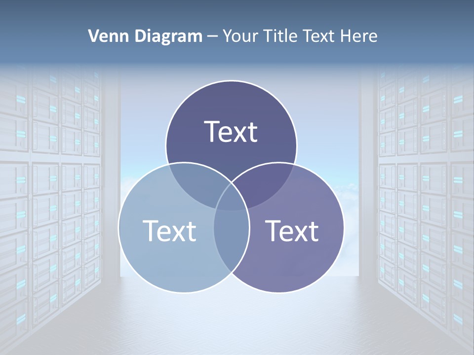 An Open Door Leading Into A Cloud Filled Sky PowerPoint Template