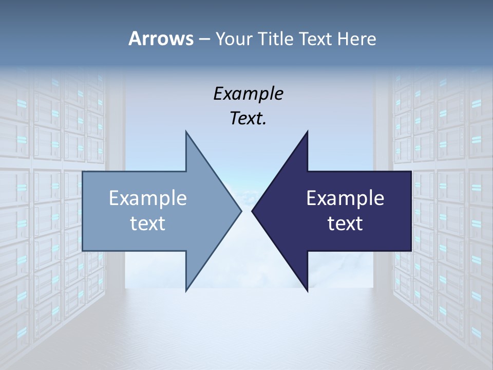 An Open Door Leading Into A Cloud Filled Sky PowerPoint Template