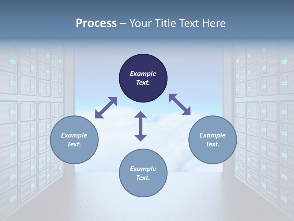 An Open Door Leading Into A Cloud Filled Sky PowerPoint Template