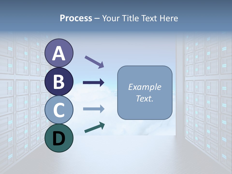 An Open Door Leading Into A Cloud Filled Sky PowerPoint Template
